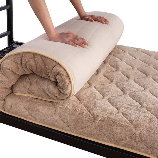 Japanse futonmatras - Verdikte mat - Comfortabel slapen - Opvouwbaar en draagbaar - 90x200cm - Grijs — afbeelding 5