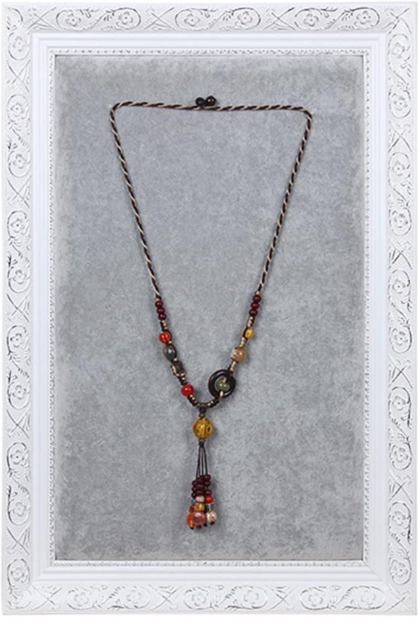 Sieraden Display Stand - Oorbel Houder - Sieraden Organiseren - Stabiel Metalen Frame - 50x70cm - Grijs