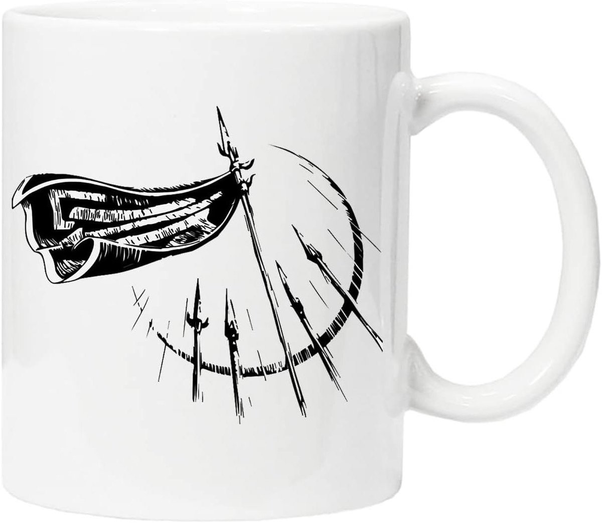 Keramische Mok - Koffiebeker Thee - Warme Dranken - Comfortabele Handgreep - 300ml - Wit