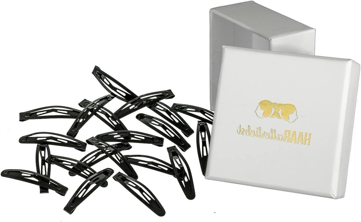 Haarspelden set - Klemmen haar - Haarstyling - Inclusief opbergdoos - 20 stuks - Zwart