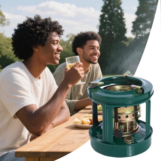 Draagbare Kookbrander - Kampeer Kooktoestel - Buiten Koken - Windbestendig Ontwerp - 700ml Tank - Legergroen — afbeelding 4