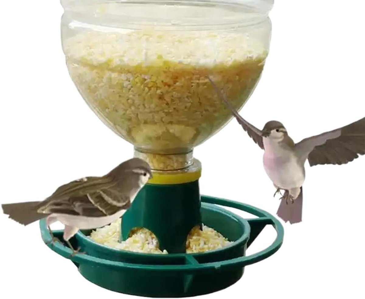 Vogel Voederbak - Voerdispenser Waterbak - Vogels Voeren - Milieu Vriendelijk Ontwerp - 15 x 5 x 5 cm - Transparant