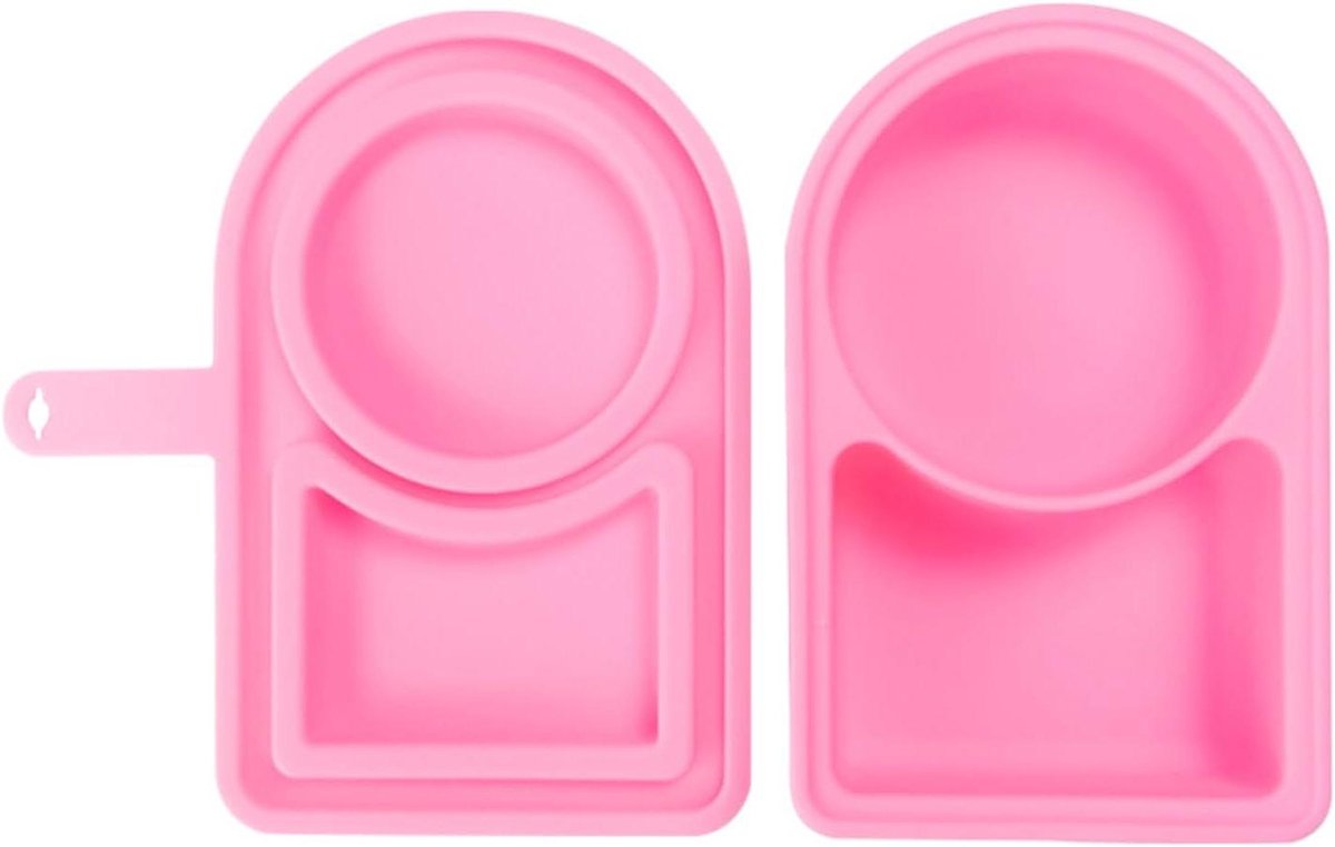 Snack Container - Dip Bakjes - Maaltijd Voorbereiden - Lekvrij Ontwerp - 14 cm - Roze