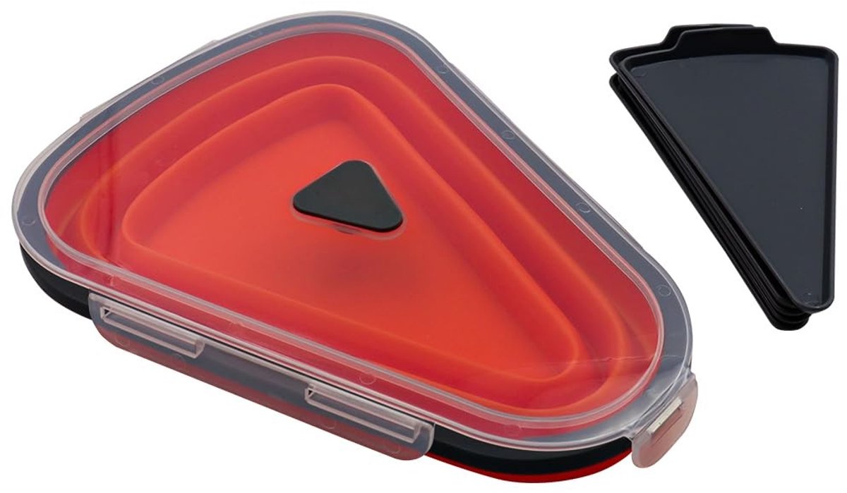 Dailygoods - Dailygoody - opvouwbare pizza-opslagcontainer - herbruikbare pizzadoos - lichtgewicht en praktisch - oranje - multifunctioneel - geschikt voor diverse