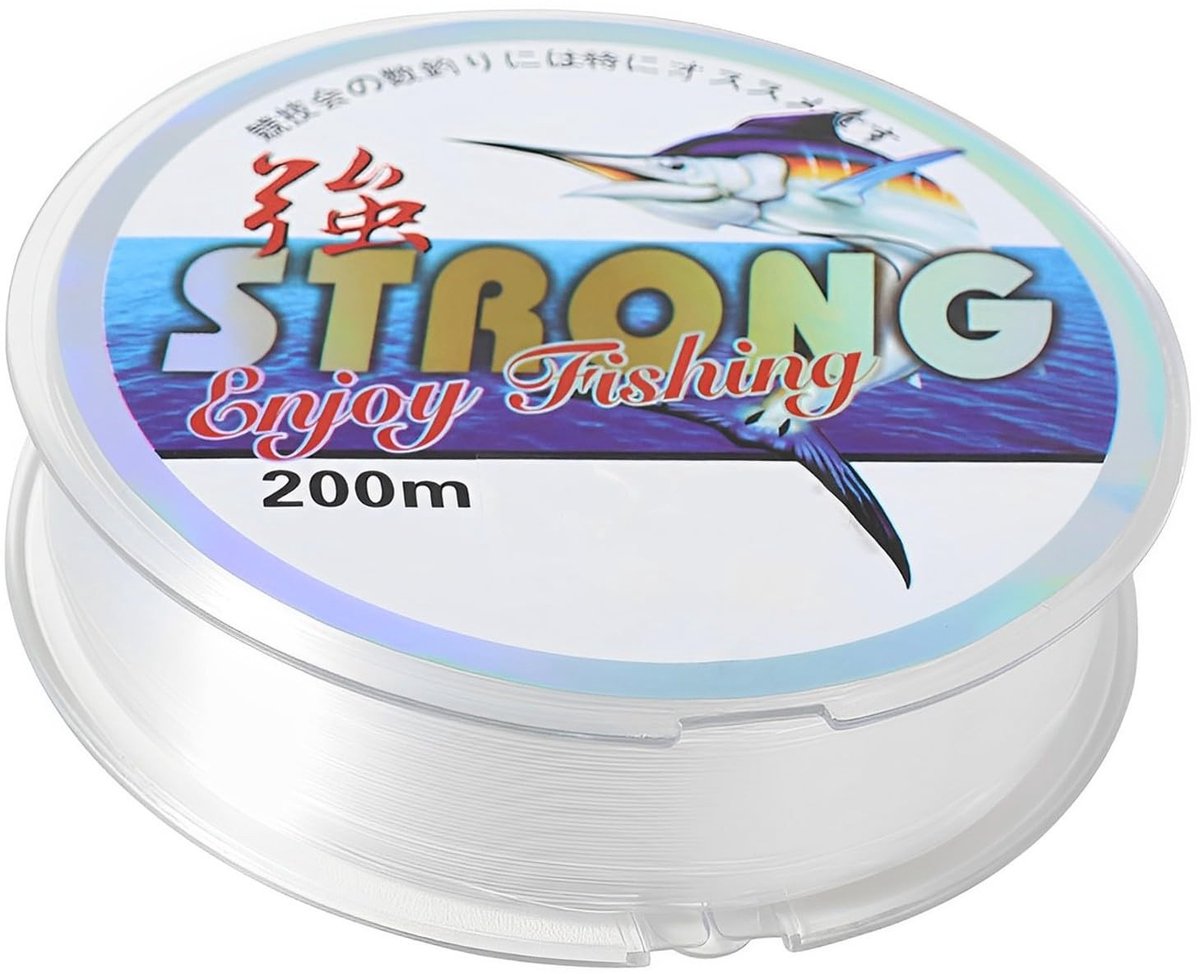 Dailygoods - Dailygoody - 200 Meters Vislijn - Monofilament Visdraad - Slijtvaste Nylon - Onzichtbare Vislijn - Duidelijke Kleur - Geschikt voor Vissen - 0,26mm Dikte