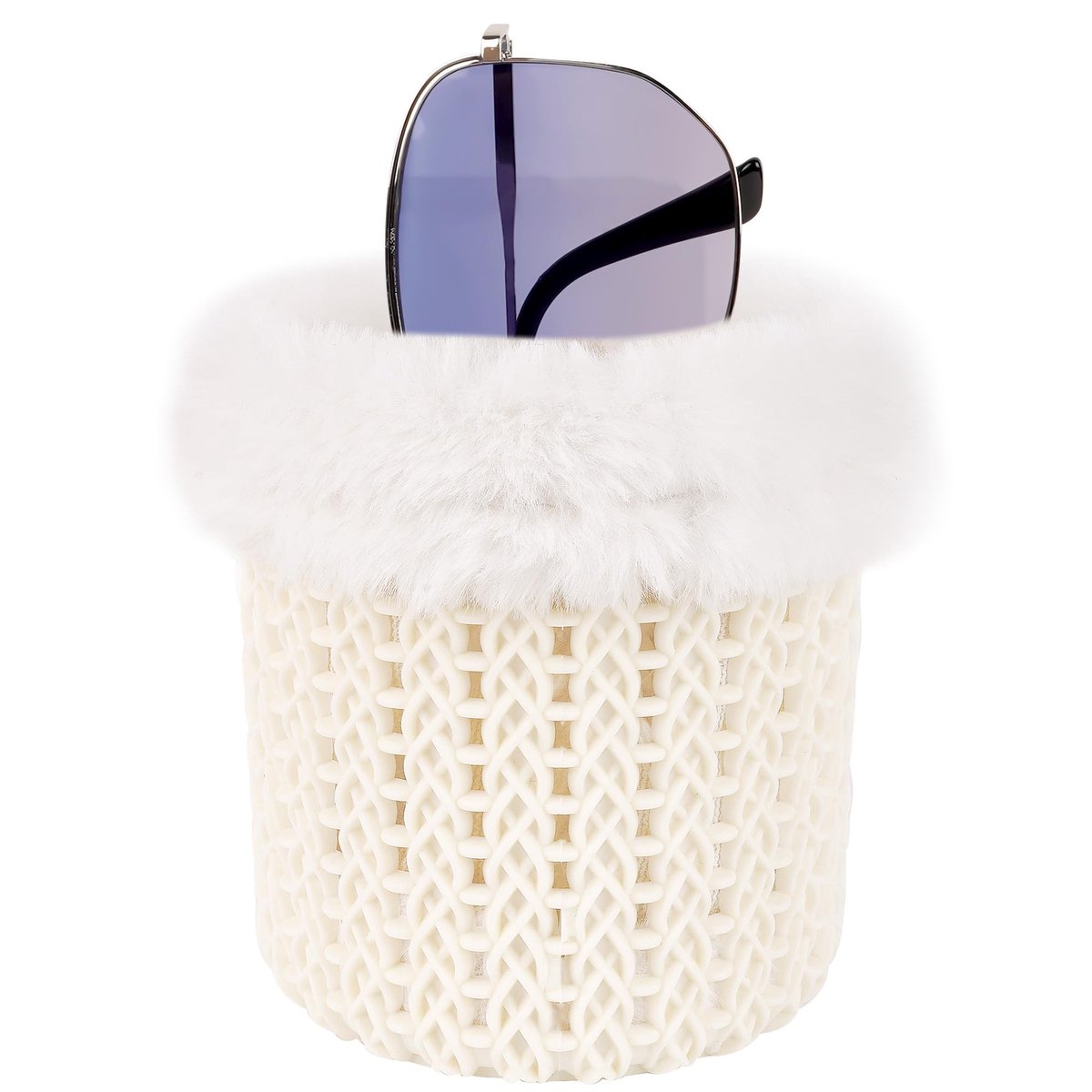 Cosensi - Dailygoods - Brillenhouderstandaard voor Nachttafels met Pluche Voering
