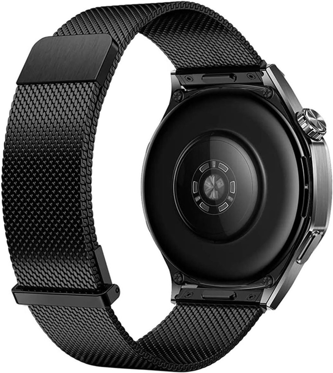 Milanese Horlogeband - Mode Bandje - Dagelijks Gebruik - Verstelbare Sluiting - 18-22mm - Zwart