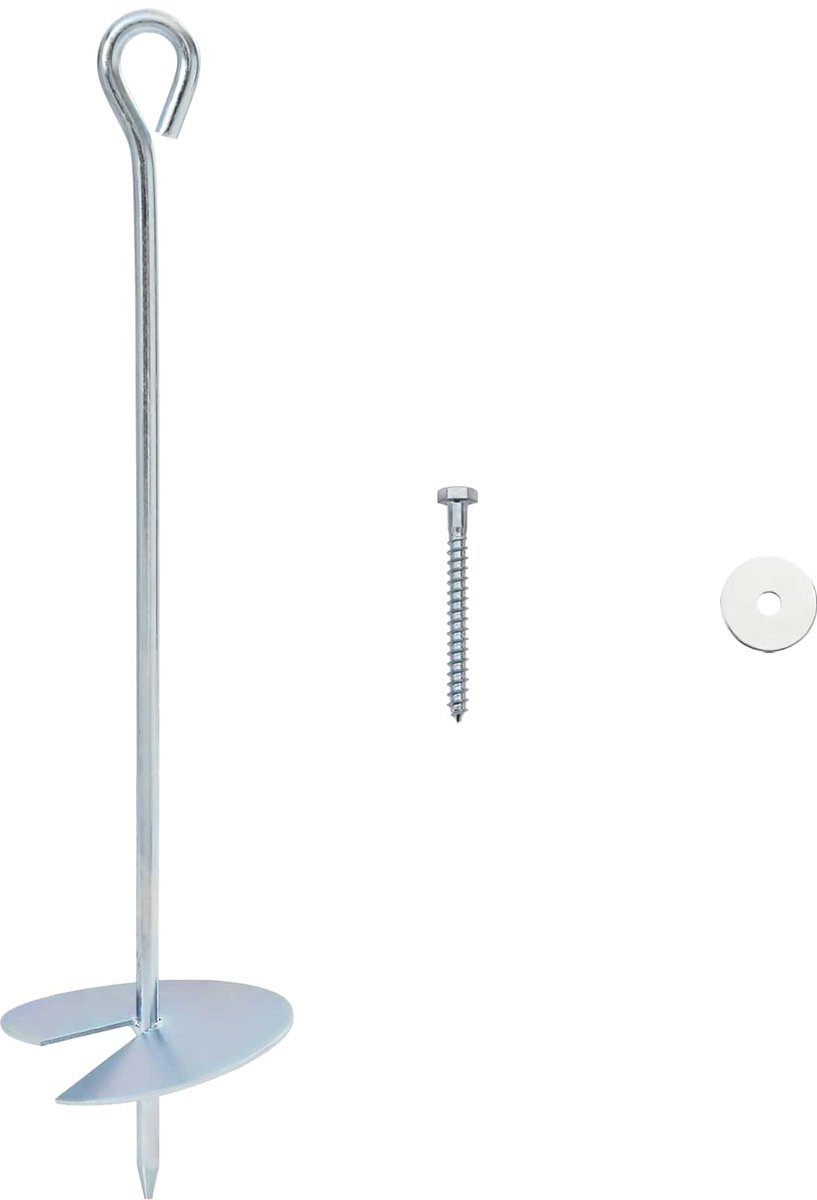 vidaXL - Aardanker - 10 - pcs - Zilverkleurig - Ø10 - x - 40 - cm