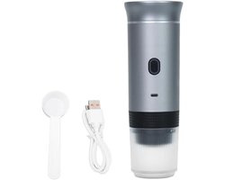 Draagbare Koffiemachine - Espresso Maker - Koffie Onderweg - One-Touch Bediening - 150 ml - Zilver