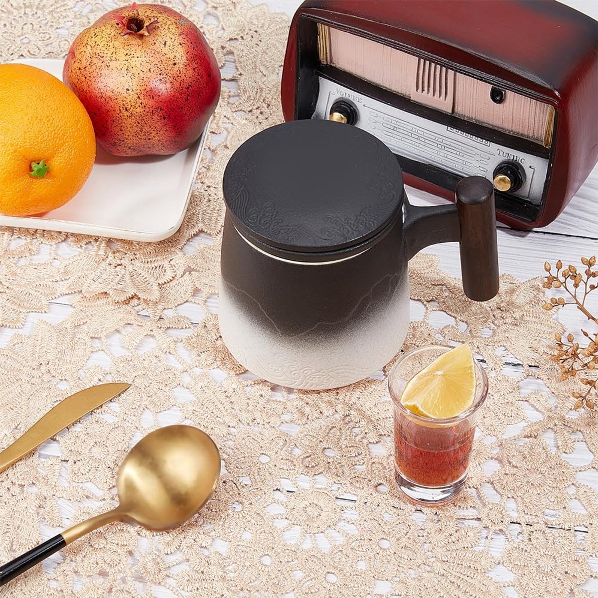 Dailygoods - Set van 2 Gehaakte Kanten Onderzetters