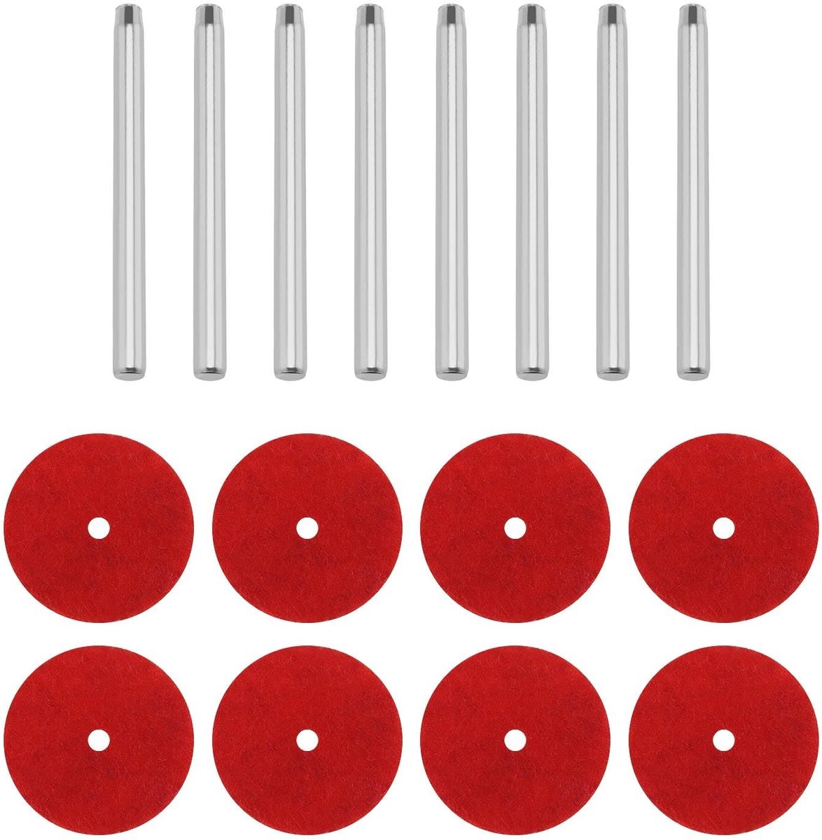 Dailygoods - Set van 8 Metalen Spoelen en Vilten voor Naaimachines