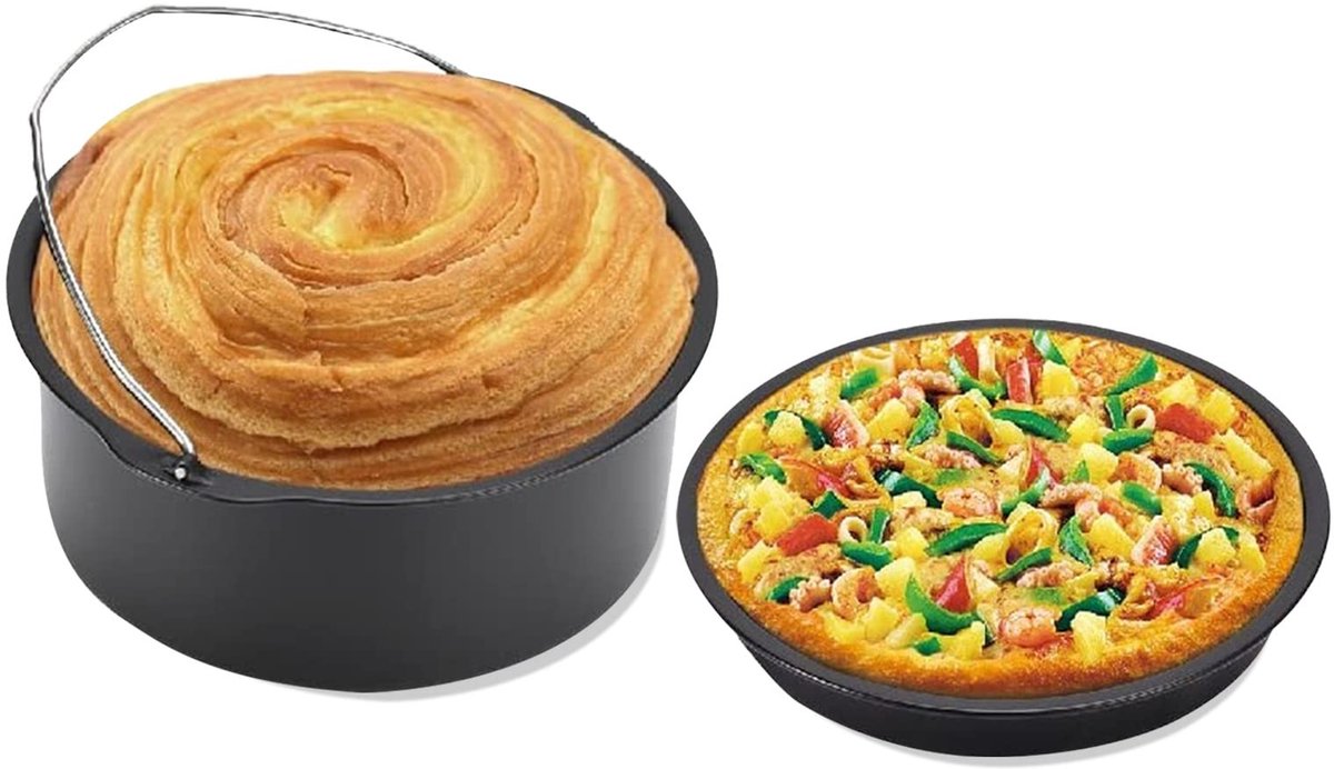 Dailygoods - Accessoires voor Airfryer met Taartemmer en Pizzaplade