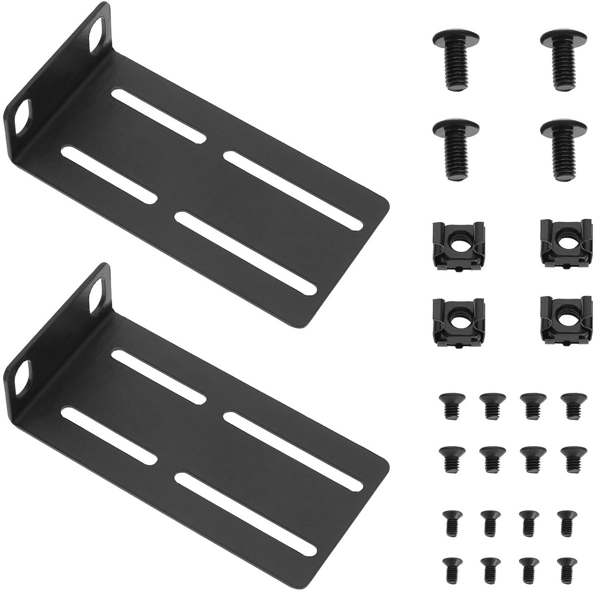 Dailygoods - 2 Stuks Verstelbare Rack Oren voor 19 Inch Schakelaars