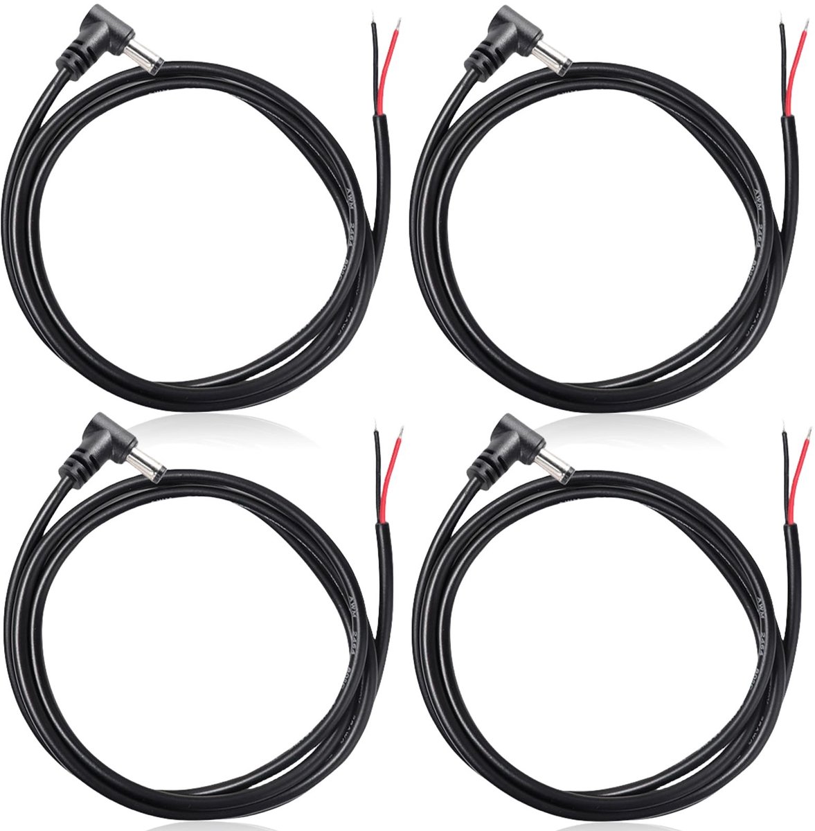 Dailygoods - 4-Pack DC Verlengkabel voor Veilig Aansluiten van Apparaten