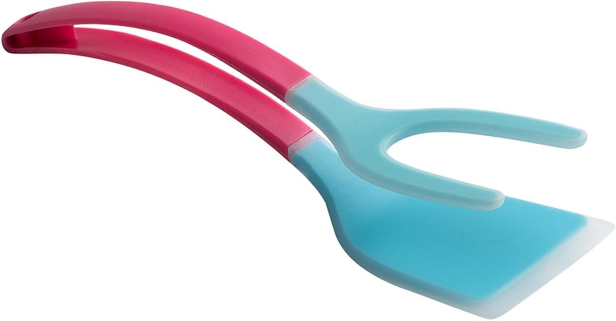 Eierspatel - 2-in-1 keukengereedschap - Koken en bakken - Ergonomische tang - 306 cm - Rood