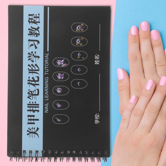 Nagelkunst Oefenboek - Manicure Sjabloon - Nagelontwerp Leren - Stapsgewijze Tutorials - 21 x 14 cm - Meerkleurig — afbeelding 4