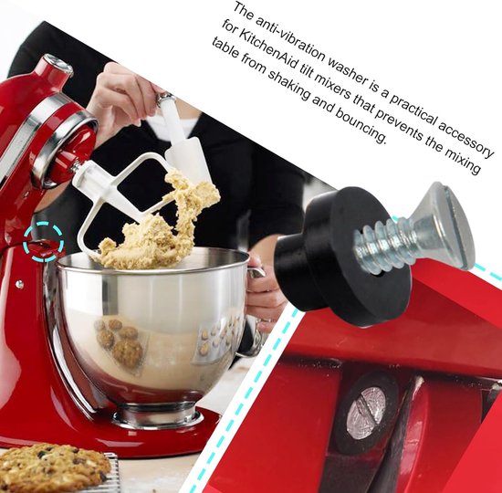 Mixer Onderdelen - Reserve Ring - Stabiel Mengen - Voorkomt Stuiteren - 2 Stuks - Zwart — afbeelding 4