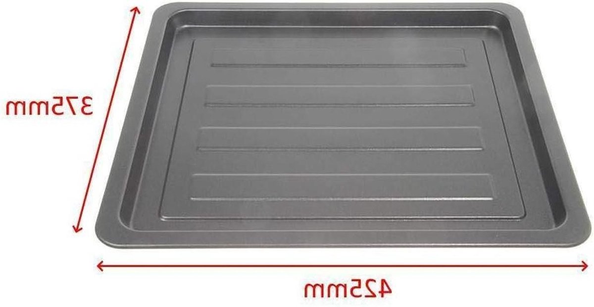 Bakplaat - Ovenplaat - Bakken in oven - Origineel onderdeel - 42.5 x 37.5 cm - Grijs