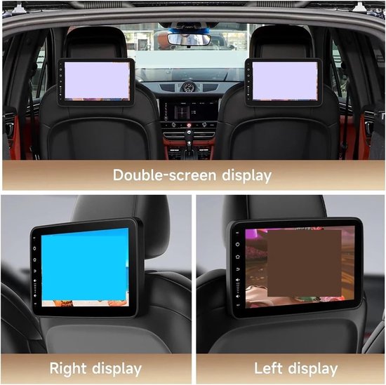Auto Hoofdsteun Monitor - Achterbank Scherm - Reis Vermaak - Draadloos Connectie - 10.1 Inch - Zwart — afbeelding 5