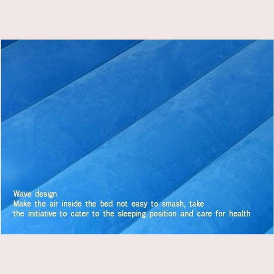 Auto Luchtbed - Reisbed Achterbank - Kamperen en Reizen - Innovatieve Beschermingsbarrière - 138 cm x 85 cm - Blauw — afbeelding 3