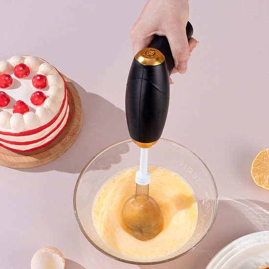 Draadloze Handmixer - Elektrische Garde - Thuis Bakken - USB Oplaadbaar - 2 Roerkoppen - Zwart — afbeelding 2