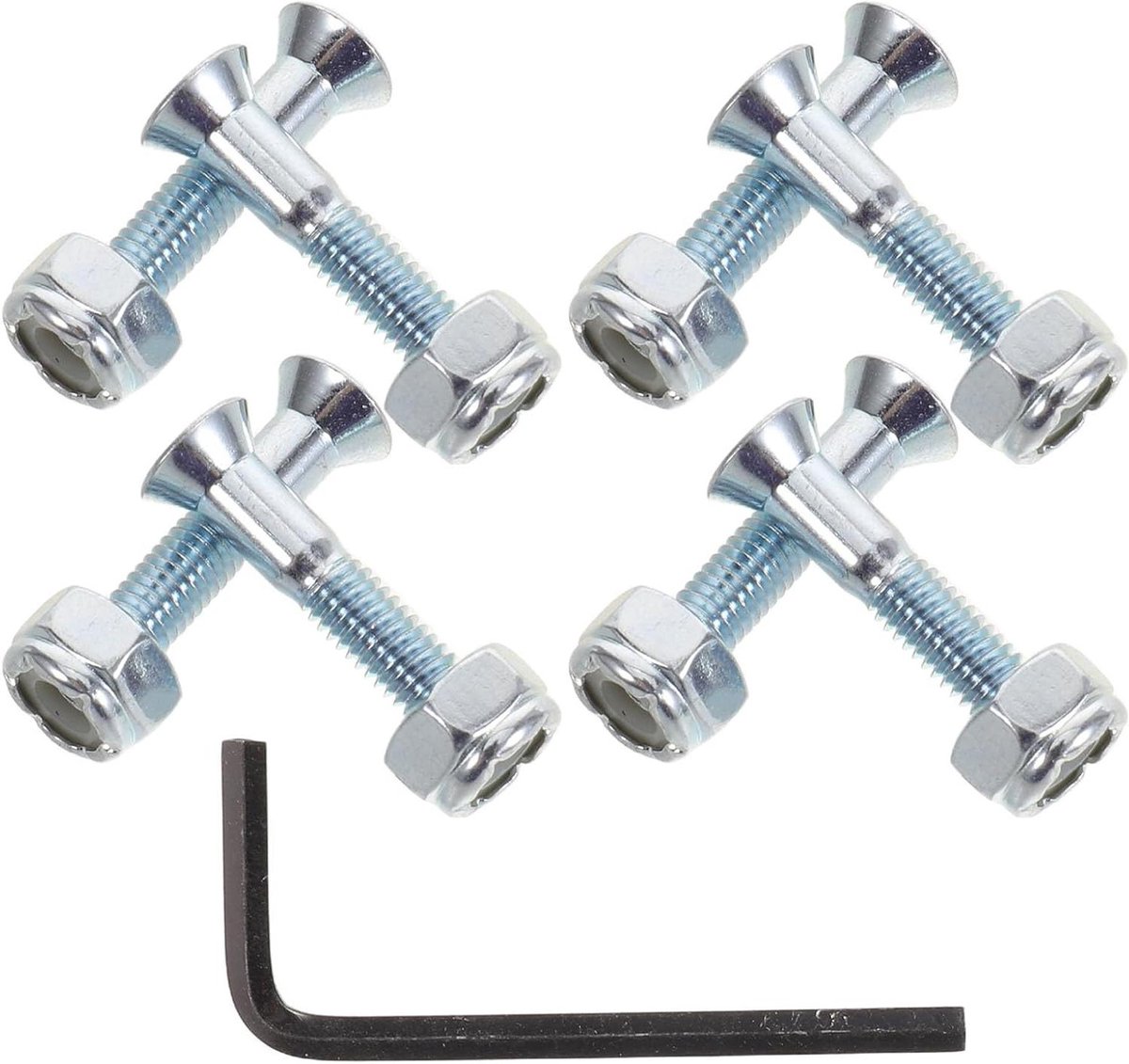 Montageschroeven Set Bouten Moeren Skateboard Onderhoud Robuust Koolstofstaal 8 Sets