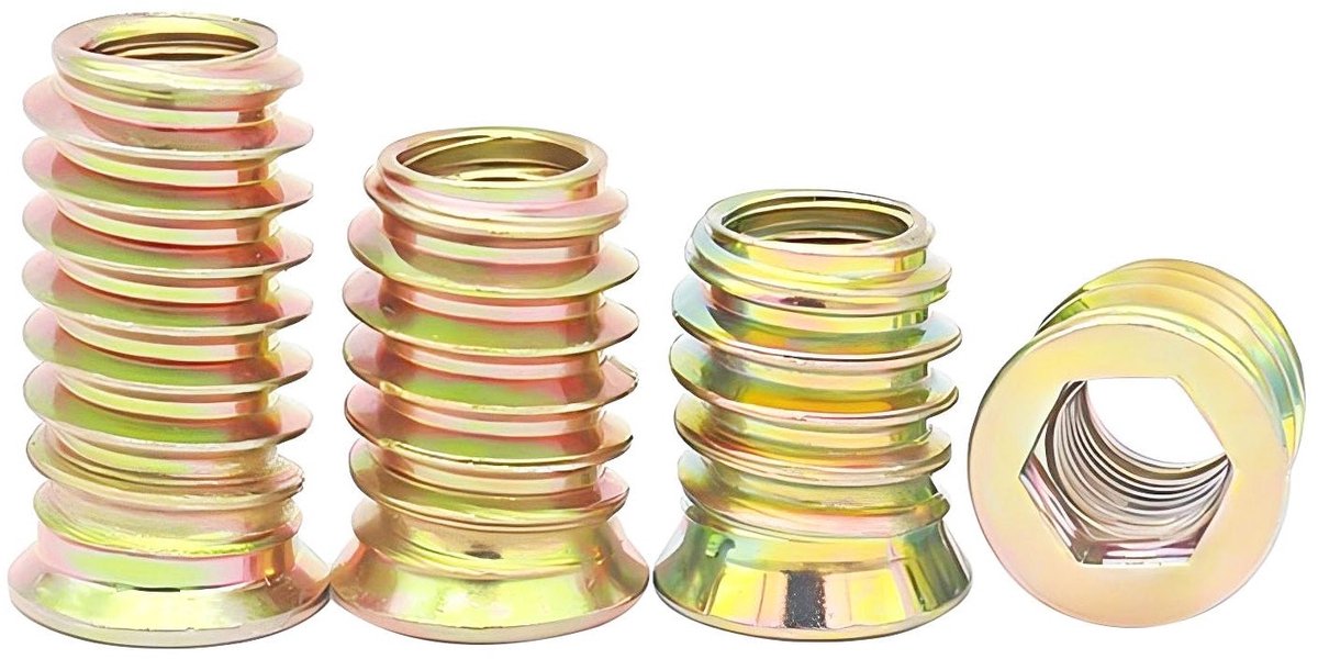 20 Stuks M5 x 8mm Schroefmoeren, Houten Invoeren voor Meubelassemblage, Draadinvoeren voor Diverse Toepassingen
