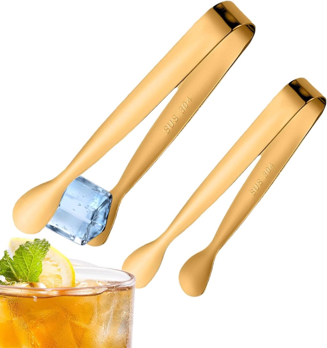 Suikertang - Serveertang Pincet - Aperitiefjes Serveren - Verstelbaar Ontwerp - 2 Stuks - Goud