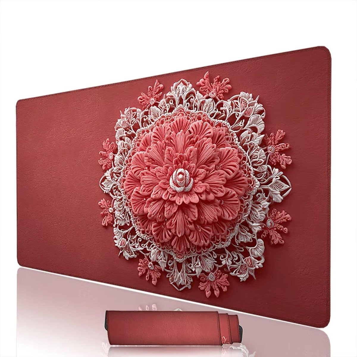 XXL Muismat - Bureau Onderlegger - Gaming en Kantoor - Waterafstotend Oppervlak - 100x50 cm - Roze