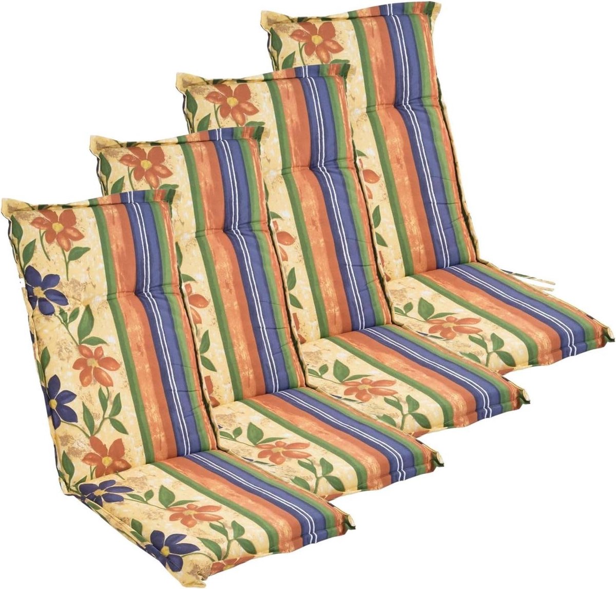 Zitkussens Hoge Rugleuning - Tuinstoel Kussens - Comfortabel Zitten - Set van 4 stuks - 50