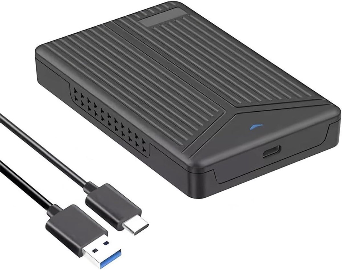 Harde Schijf Behuizing - Externe Opslag - Data Overzetten - Snelle USB 3.1 - 25 inch - Zwart