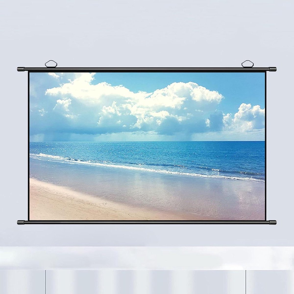 Projectiescherm - Draagbaar scherm - Thuisbioscoop maken - 178 graden kijkhoek - 72 inch 4:3 - Wit