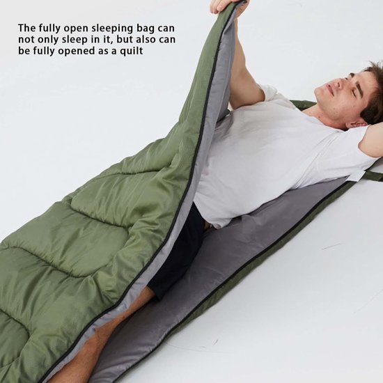 Slaapzak, draagbaar, windend, warmte, waterdichte ultralichte campingzak, dikke warme vochtonderkomst, voor wandelen in outdoor avonturen en winter — afbeelding 2