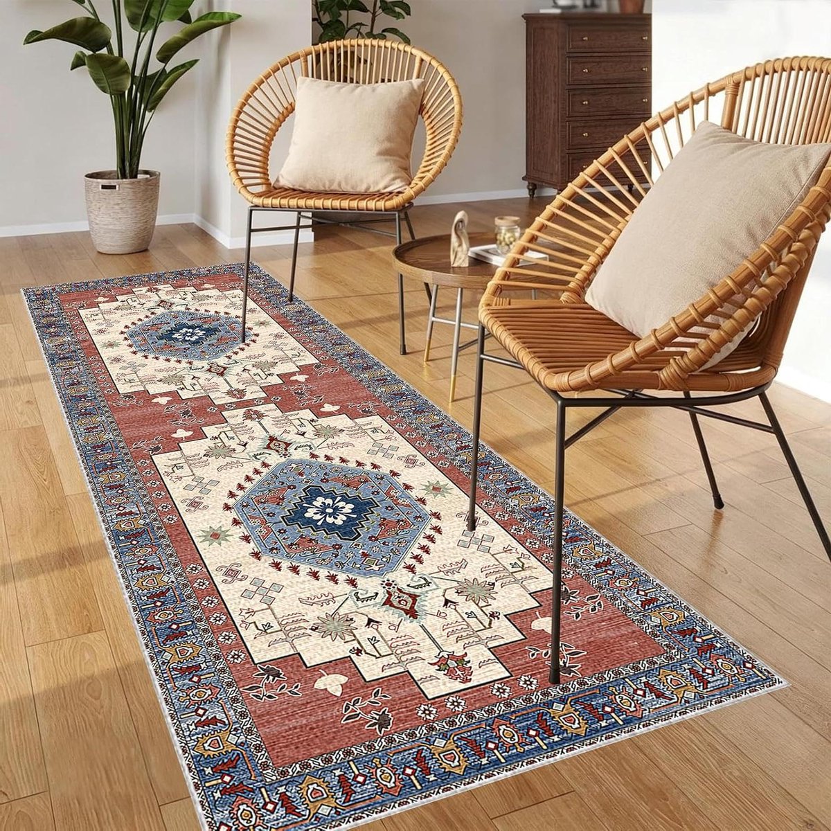 Tapijtloper - Vloerkleed gang - Voorkomt vuil - Antislip wasbaar - 70 x 250 cm - Klassiek 