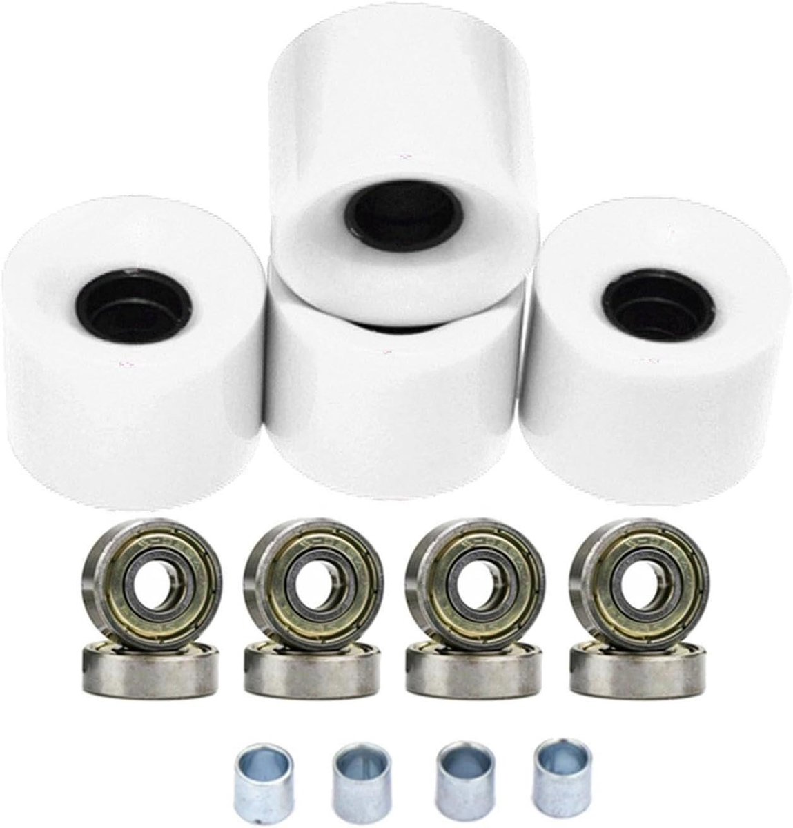 Skateboardwielen Set Longboard Wielen Soepel Cruisen Inclusief Lagers 60 mm 78A