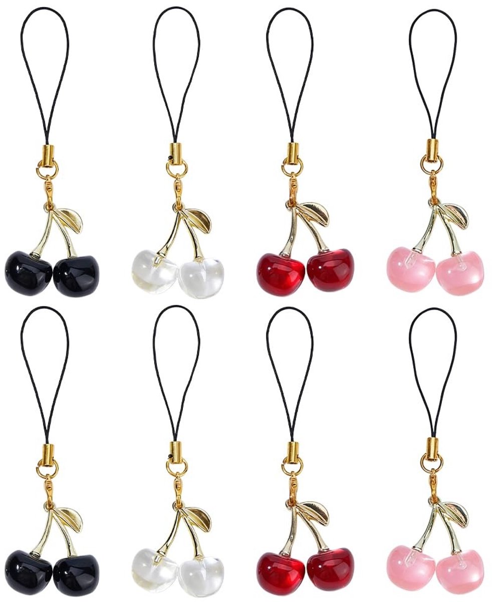 Dailygoods - Telefoon Polsband Set met Kersen Charms en Esthetische Ontwerpen