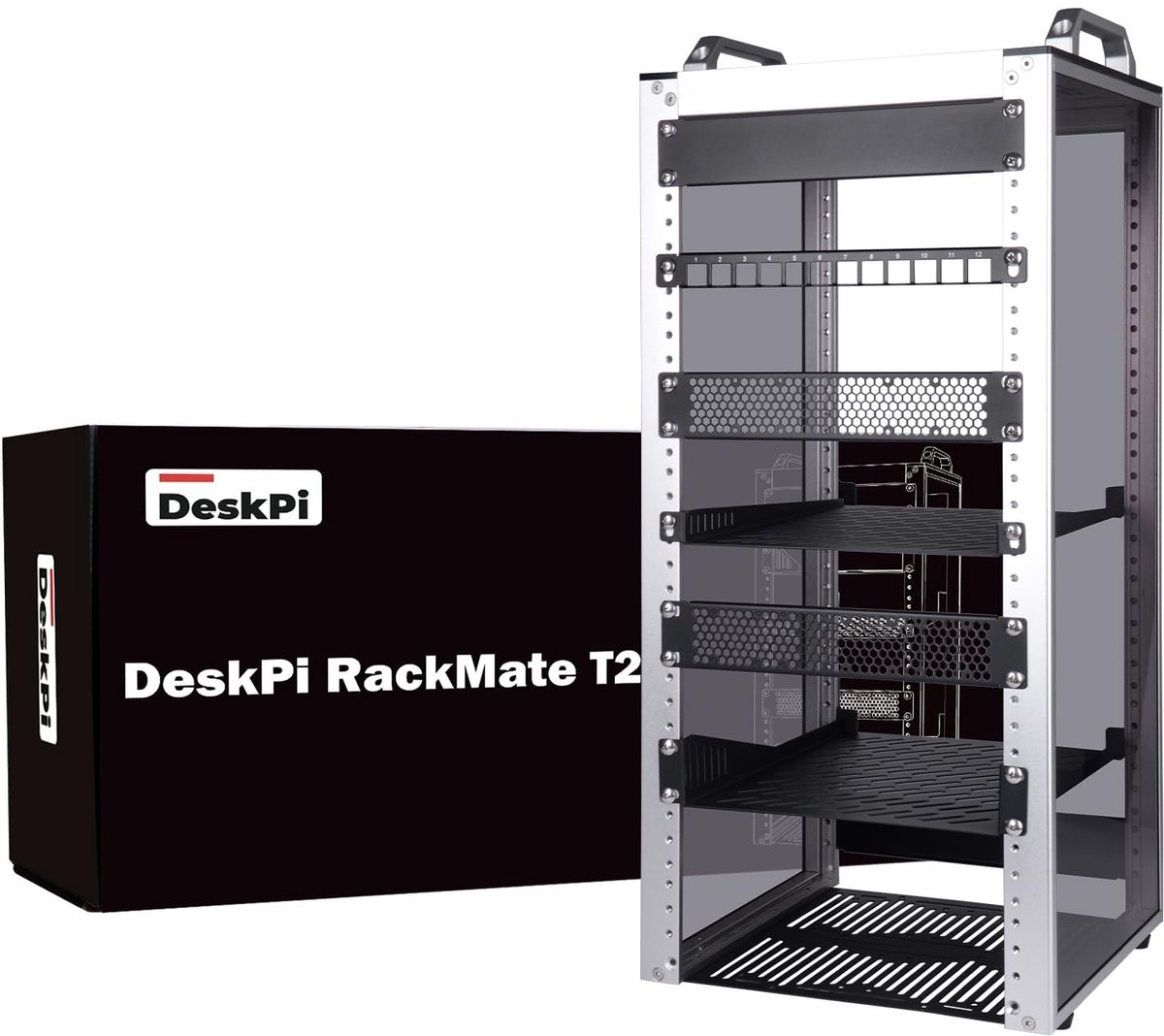 Dailygoods - DeskPi RackMate T2, 10 Inch Serverkast voor AV en NAS