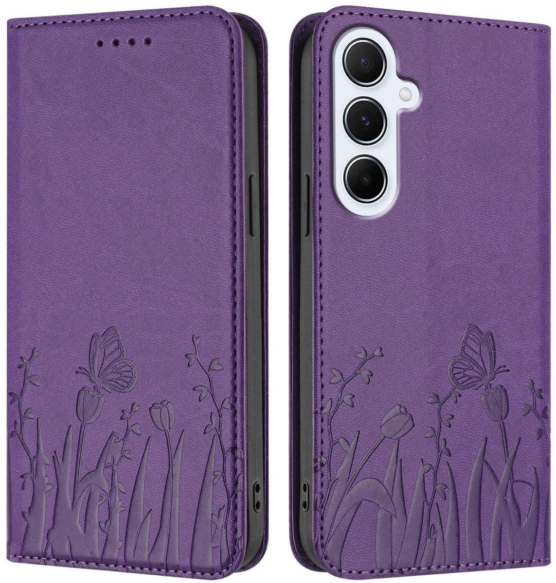 Dailygoods - Leren Beschermhoes voor Samsung Galaxy A56 5G met RFID-blokkering