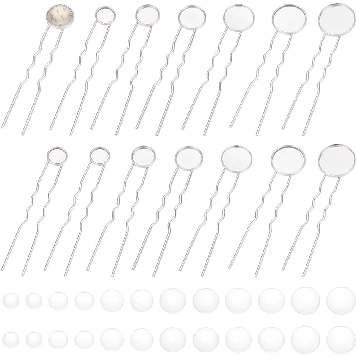 Dailygoods - Innovra - Set van 30 U-vorm Haarspelden voor DIY Sieraden