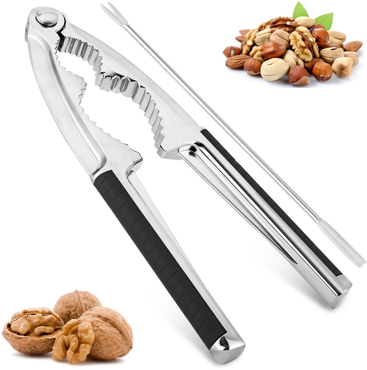 Dailygoods - Multifunctionele Notenkraker met Antislip Handvat