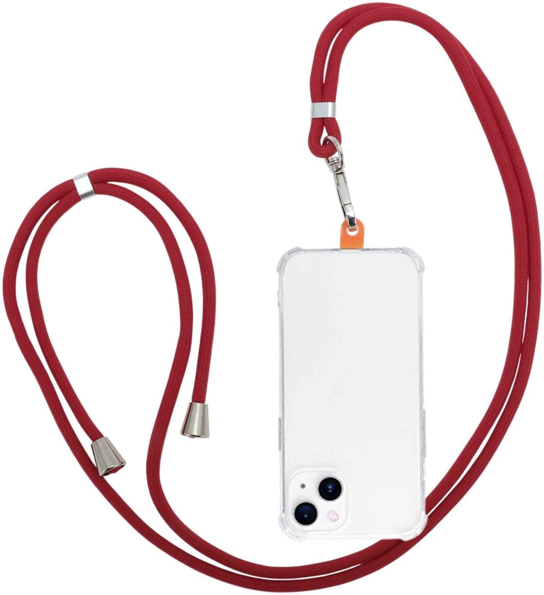 Dailygoods - Verstelbare Telefoonketting voor Smartphonehoesjes Knalrood