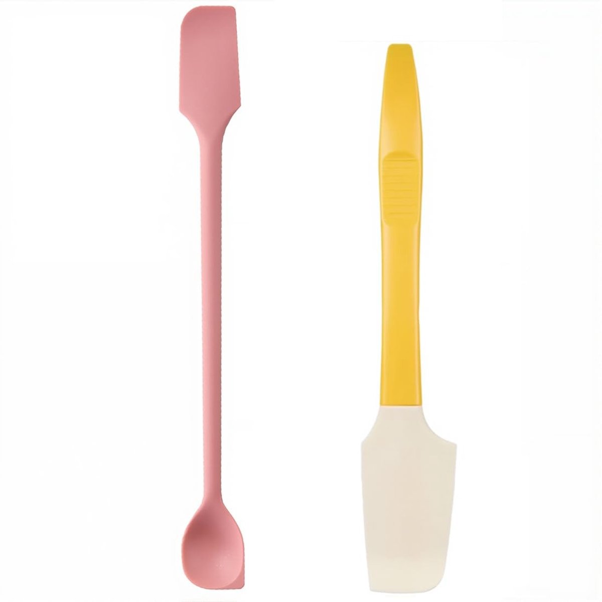 Dailygoods - Set van 2 Hittebestendige Siliconen Spatels voor Koken en Bakken