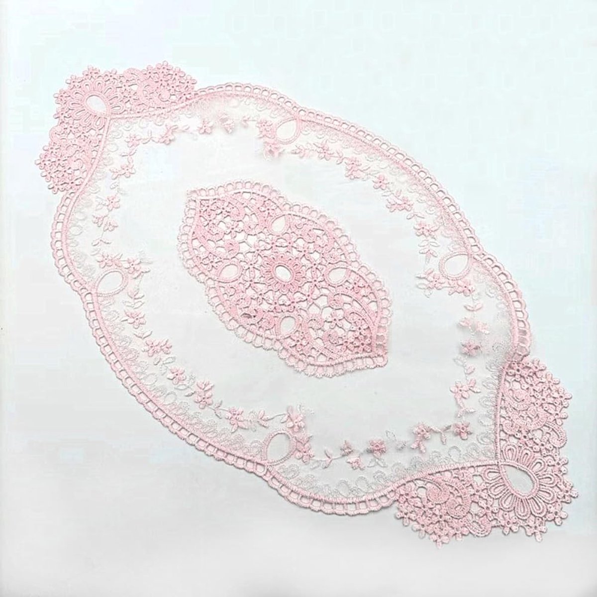Dailygoods - Retro Kanten Placemat, Set van 2 voor Thuis en Horeca
