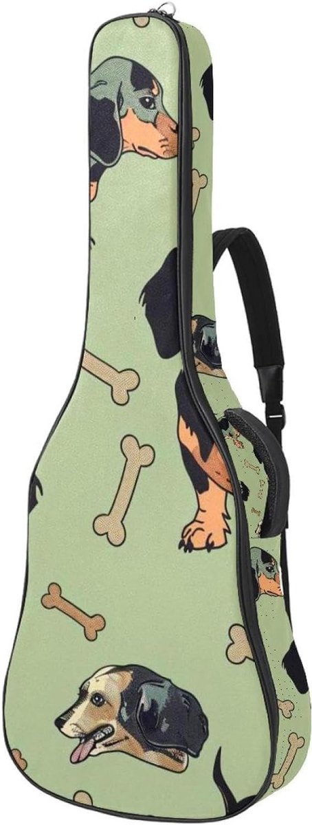 Gitaartas - Gigbag - Muziek Transport - Waterdicht Oxford - 43 inch - Cartoon Honden