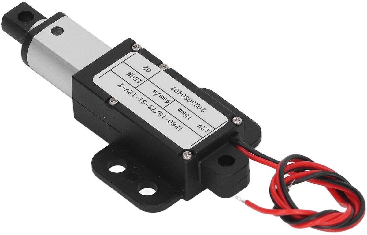 Dailygoods - 12V Mini Elektrische Actuator met 150N Kracht en 15mm Slag