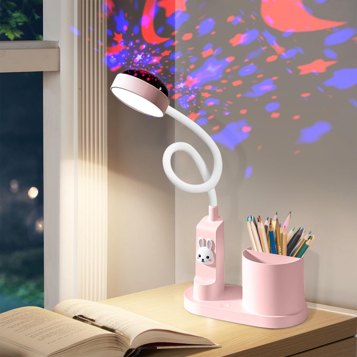 Dailygoods - Dimbare Led-Bureaulamp voor Kinderen met Sterrenprojectie