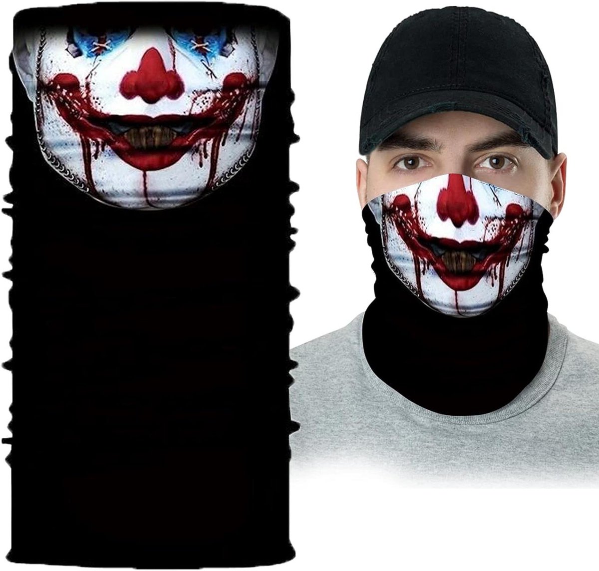 Gezichtsmasker Motorfiets - Biker Sjaal - Outdoor Activiteiten - Ultra Dun - Eén Maat - Zwart