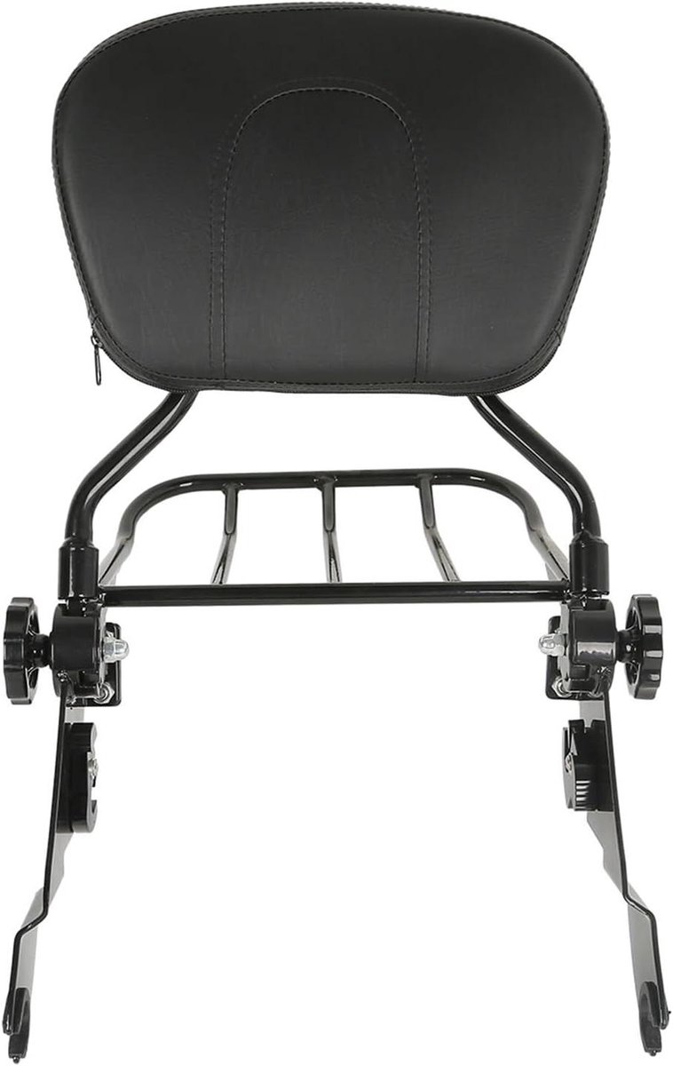 Motorfiets Rugleuning - Passagierssteun Sissybar - Comfortabel Rijden - Stevige Metalen Frame - ca. 474 cm Hoogte - Zwart