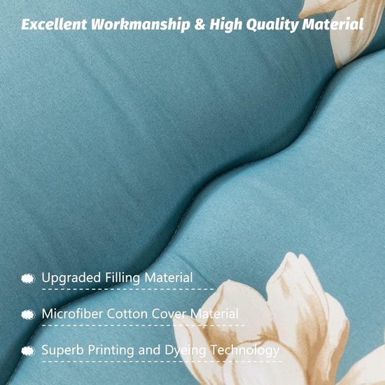 Japanse Vloermatras - Comfortabel Slaapkussen - Ruimtebesparend Slapen - Traagschuim Vulling - 135 x 190 cm - Blauw — afbeelding 3