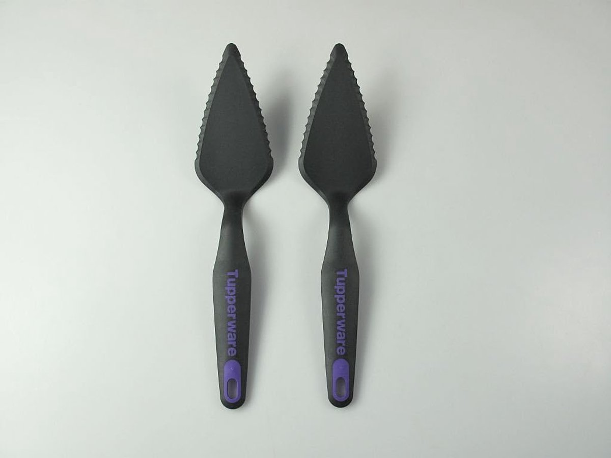 Taartschep Set - Taartstuk Lifter - Eenvoudig Serveren - Vaatwasmachinebestendig - 30cm Lengte - Zwart Lila